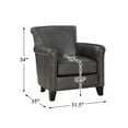 thumbnail image 7 of Lexicon Braintree 20.5" Plywood and Leather Accent Chair in Burnish Gray, 7 of 7