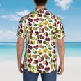 thumbnail image 6 of Daiia Colorful Fruits Hawaiian Shirt for Men Gentle Cotton Regular Short Sleeve Casual-3X-Large, 6 of 9