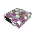 thumbnail image 2 of KLL Rose Flowers Print Fleece Throw Blanket, Horizontal Fleece Bedding Cute Soft Blankets Comfy Fleece Flannel Plush Home Decor for Couch & Bed -50"x40", 2 of 9