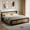 Black King, variant on Senfot Full Bed Frame, Metal Platform Bed Frame with Wooden Headboard and Footboard, Non-Slip Heavy Duty Bed Frame with Large Under Bed Storage, Noise-free,No Box Spring Needed
