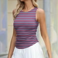 thumbnail image 2 of ZyeKqe Womens Ribbed Knit Tank Tops Crewneck Sleeveless Slim Fitted Shirts Striped Summer Casual Basic Tanks Tee Shirts, 2 of 5