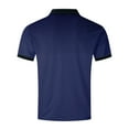 thumbnail image 4 of Penkiiy T-Shirts à Pois Dégradés pour Hommes Col Rabattu Bouton Sport Manches Courtes Col Rabattu Mode Décontractée 2TG Violet, 4 of 5