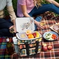thumbnail image 5 of FORMRS Insulated Cooler Bag 24 Cans Capacity Soft Leakproof Lunch Box with Side Pockets, Jungle Stamp, 5 of 7