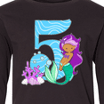 thumbnail image 4 of Inktastic Fifth Birthday Mermaid Long Sleeve Youth T-Shirt, 4 of 5