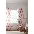 thumbnail image 1 of Bouclair Rideau Transparent Floral Blanc et Rouge 54x84 Po (137x213 cm), 1 of 3