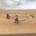 thumbnail image 2 of Pretty Star Of David Stud Earring Geometric Star Birthday Gift Lovely Minimalist Handmade Studs with Pushback 925 Sterling Silver, 2 of 5