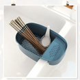 thumbnail image 5 of Multifunctional Hanging Filter Chef Basket - Kitchen Sink Filter Bins for Sink Vegetables Sponge Holder Non-Slip Draining Board Soap Brush (Blue, Set of 2), 5 of 5