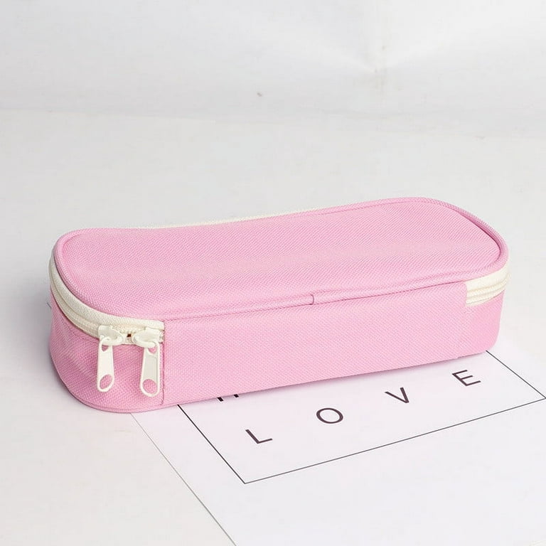 EOOUT Big Capacity Pencil Case Pouch Pen Bag Large Organized Pink