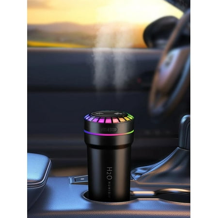 

HYKE Mini Humidier Car Diffuser Music Humidier with Sound Sensor Dynamic Colorful Light & Mist Adjustment 300ml Capacity Cool Mist USB Powered. Perfect for Bedroom Ofce & Car