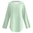 thumbnail image 4 of ZJXFGS Striped Shirt Women Women Oversized Tshirt Boat Neck Tops for Women Striped Oversized Shirt Women Green L, 4 of 4