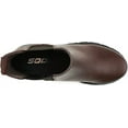 thumbnail image 3 of Soda Pioneer Lug Sole Mid Heel Gore Chelsea Fashion Ankle Elastic Booties Brown (Brown, 7.5), 3 of 5
