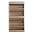 thumbnail image 6 of Kadyn Wooden 3-Drawer Shoe Cabinet for Entryway, White Freestanding Shoe Rack Storage Organizer with 2 Flip Doors, Wood Color, 6 of 9