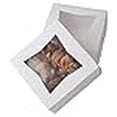 thumbnail image 3 of 6" x 6" x 3" White Bakery Box | Auto-Popup | Small Pie Boxes with Window | 20 Pack, 3 of 4