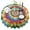 Colorful Tie Dye-1, variant on Rainbow Tie Dye Mandala Pattern Round Tablecloth 60"x60",Wrinkle Wipeable Table Cloth for Kitchen Dining Room Picnic Patio Party