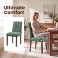 thumbnail image 5 of AFO Parsons Dining Room Chairs Set of 4, Upholstered Fabric Kitchen Chairs with Solid Wood Legs & High-Density Foam Cushion, Modern Dining Side Chairs for Dining Room & Kitchen, Green, 5 of 12