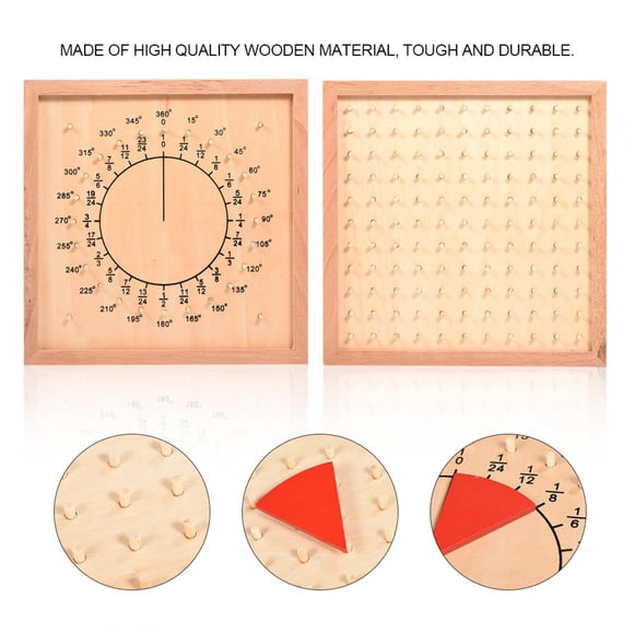 Greensen Learning Toys,Creative Wooden Circular Mathematics Fraction Game Children Kids Teaching Educational Toys