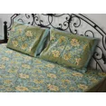 thumbnail image 3 of Exotic India Pure Cotton Bedsheet Queen Size with Flower Pattern Printed and Two Pillow Cover, 3 of 6