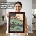 thumbnail image 3 of US Art Frames Cherry 3x4 Picture Frame .75" Wide - Preinstalled Hangers and UV Blocking Plexiglass, 100% USA Made, 3 of 4