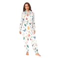 thumbnail image 2 of FORMRS Onesies Pajama for Adults Unisex Hoodie Winter Jumpsuit One Piece Sleepwear, Sizes S-2XL, Red Easter Eggs, 2 of 7