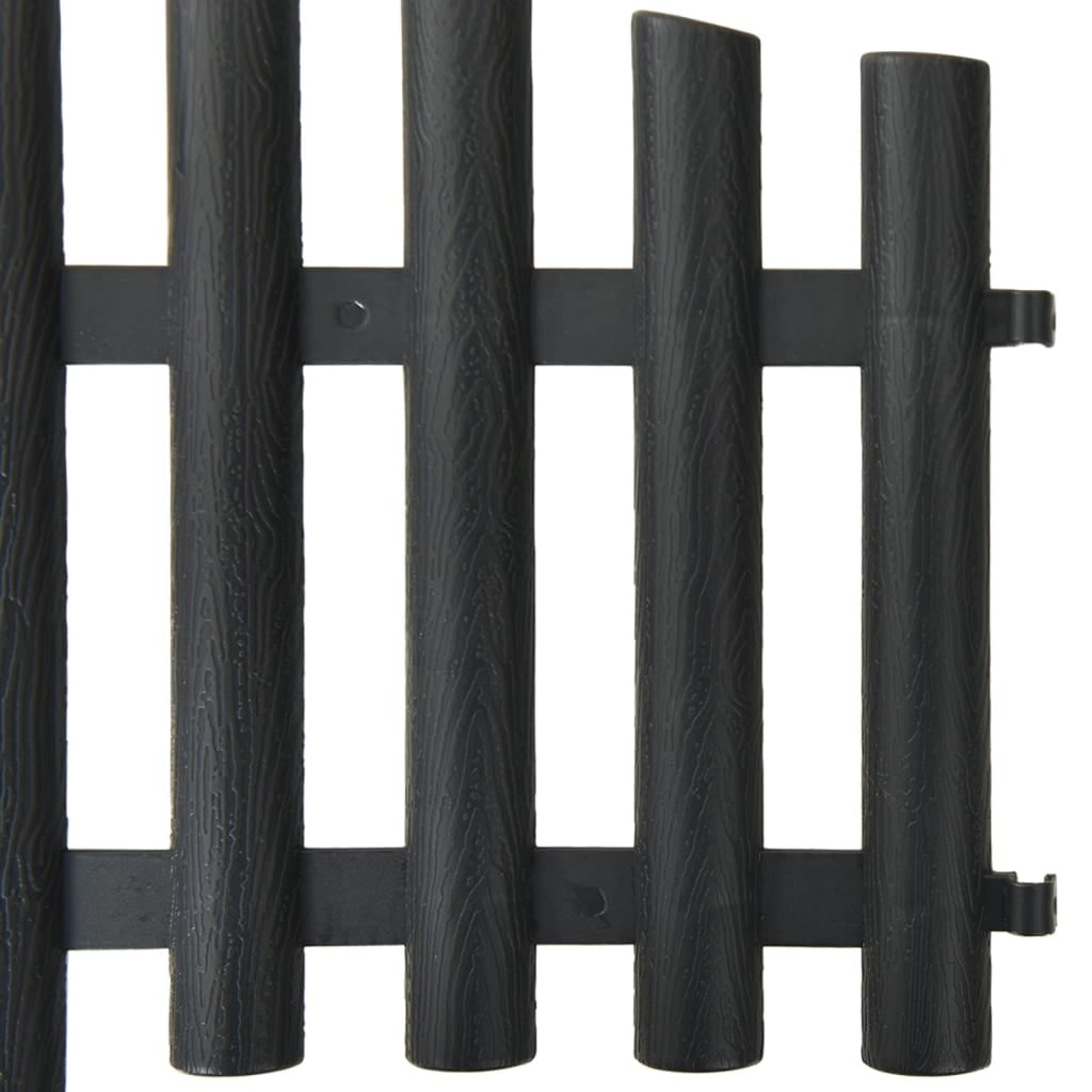 vidaXL Lawn Edgings 17 pcs Anthracite 32.8' PP