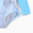 thumbnail image 6 of Disney Frozen Elsa Girls Rash Guards, Graphic Long Sleeves Princess Swimsuits Summer Bathing Suits Sizes 2-6T, 6 of 10