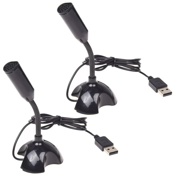 2X USB Microphone Web Flexible Noise Canceling Mic for PC Computer Laptop Stand