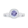thumbnail image 5 of Rosec Jewels Tanzanite Halo Engagement Ring with Diamond - 5 mm - Vintage Inspired Ring for Women - AAA Quality Certified, 925 Sterling Silver, US 3.50, 5 of 9