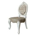 thumbnail image 1 of ACME Versailles  Side Chair  in PU & Bone White Finsih, 1 of 5