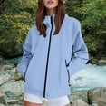 thumbnail image 4 of Windbreaker Jacket Women 2025 Fall Casual Loose Outdoor Long Sleeve Zip Up Hooded Jackets with Pockets Outerwear, 4 of 5