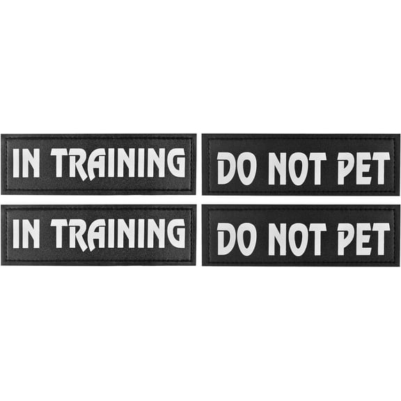 Do Not Pet Dog Harness Patches, in Training Dog Patch, Reflective Removable, 6.2in X 1.9in