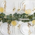 thumbnail image 6 of (90 PACK) EcoQuality 6" inch Round White Plastic Plates with Gold Vine Design - Disposable China Like Party Plates, Heavy Duty Dessert Plates, Salad Plate, Dinners, Wedding, Serveware, 6 of 6