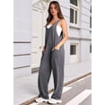 thumbnail image 5 of Jumpsuits for Women Casual Sleeveless Rompers Maternity Jumpsuits Baggy Overalls Loose Fit Dark Gray XXL, 5 of 8