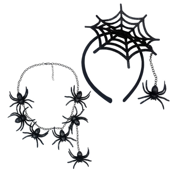 Spider Costume Accessory Kit for Adults, Black, 2 Pieces, Halloween by Way To Celebrate