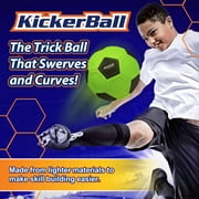 Kickerball Swerve and Curve Size 4 Soccer Ball, Soccer Training Ball with Special Curving Panels, Outdoor and Indoor Soccer Ball, Fun Soccer Ball for Kids and Adults, Venom Green