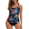 thumbnail image 1 of JAKANYQ Womens Tankini Swim Top Tankini Bathing Suit Tops No Bottom Unique Back Design Swimsuit, S, 1 of 6