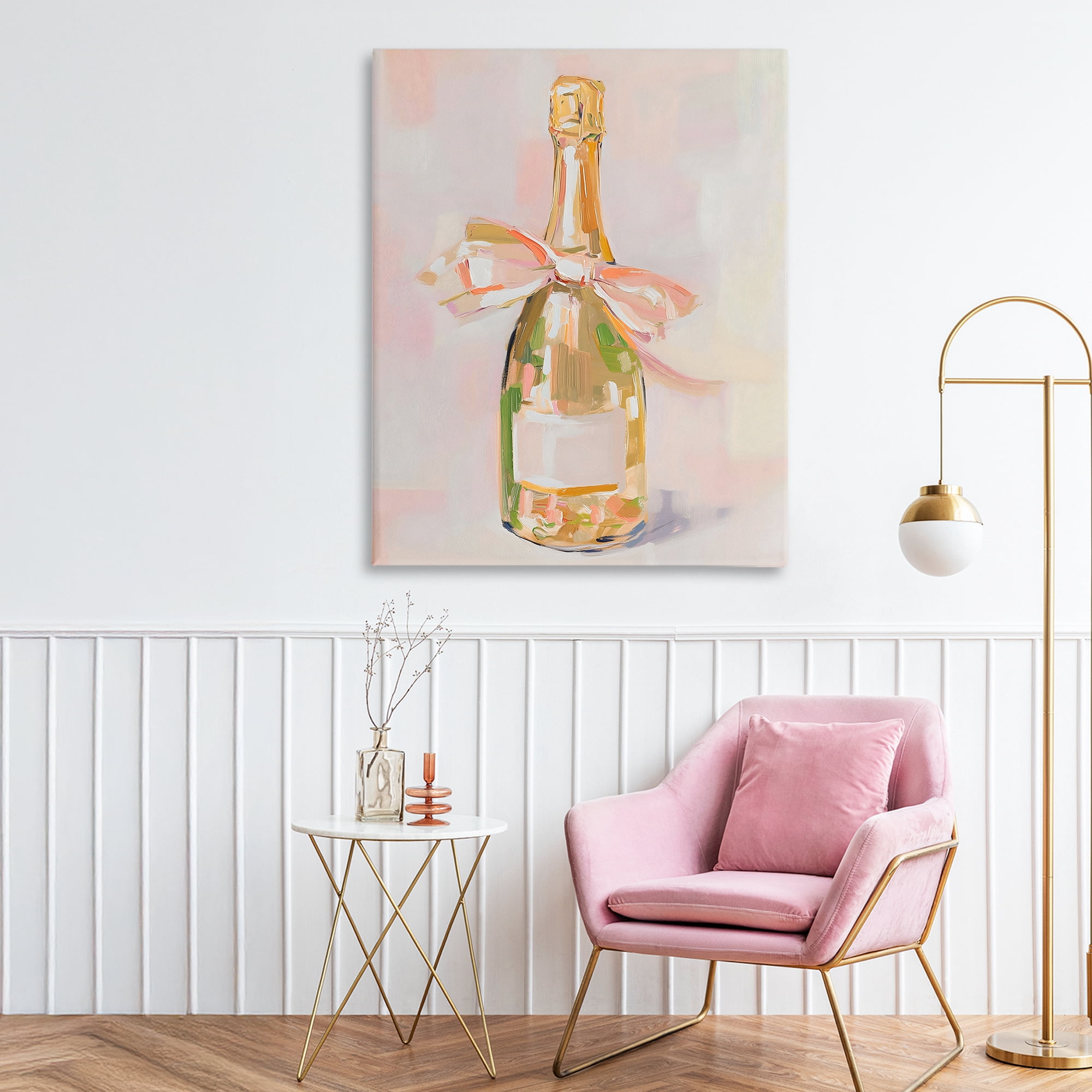 Stupell Industries Pink Champagne Celebration Canvas Wall Art, design by The Prints Vibe