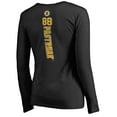 thumbnail image 3 of Women's David Pastrnak Black Boston Bruins Backer V-Neck Long Sleeve T-Shirt, 3 of 3