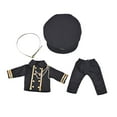 thumbnail image 1 of Muñeca con traje uniforme para muñeca Perfecl accesorios de uniforme hechos a mano suave y elegante Negro, 1 of 8