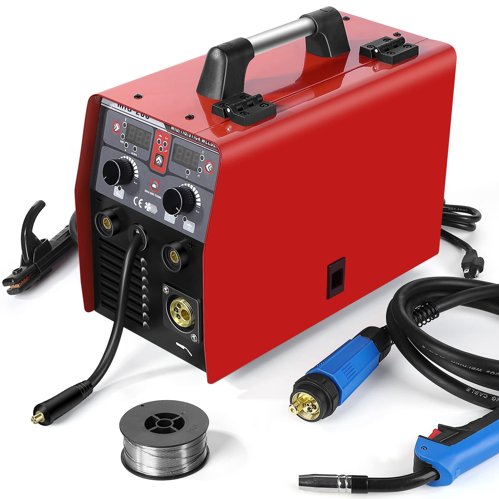 TTAMPLAR TPM-135D 135AMP MIG Welder - 110V/220V Dual Voltage, 4-in-1 (MIG/Stick/Lift TIG), IGBT Inverter