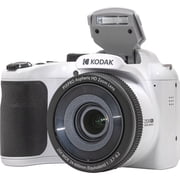 PIXPRO Astro Zoom AZ255 16MP Full HD Digital Camera, White, Bundle with Shoulder Bag and 32GB Memory Card + Card Reader