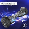thumbnail image 2 of SISIGAD Hoverboard Go Kart with Bluetooth and Lights, 8.5" Hover Board with Seat, 350W Powerful Motor, 6-10mph Max Speed Electric Scooter, 2 of 7