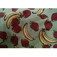 thumbnail image 4 of oneOone Cotton Silk Dusty Green Fabric Banana & Strawberry Fruits Quilting Supplies Print Sewing Fabric By The Yard 42 Inch Wide, 4 of 4