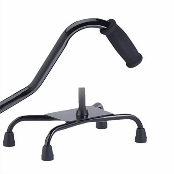 AlexOrthopedic Bariatric Quad Cane Large Base - Black