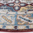 thumbnail image 4 of SAFAVIEH Bayside Jarvis Oriental Polyester Machine Washable Area Rug, Blue/Red, 6'7" x 6'7" Round, 4 of 12