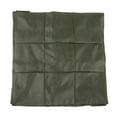 thumbnail image 4 of Reposapiés marroquí otomano con funda de cojín, funda de cojín para asiento de piel sintética Verde, 4 of 9