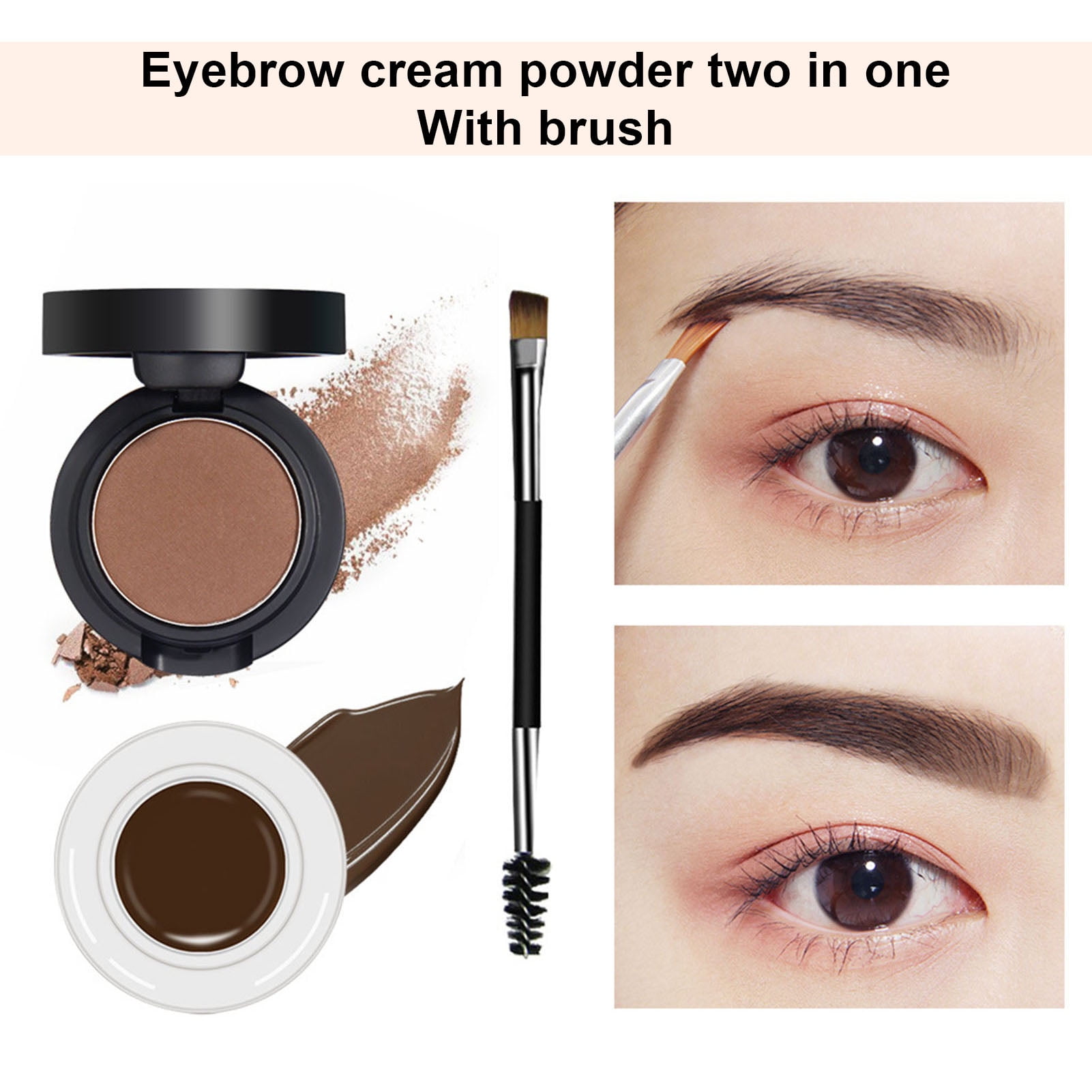 Decor Store 1 Set Eyebrow Powder Waterproof Sweat Proof Long Lasting  Fashion Eyebrow Contour Definition Kit for Makeup 