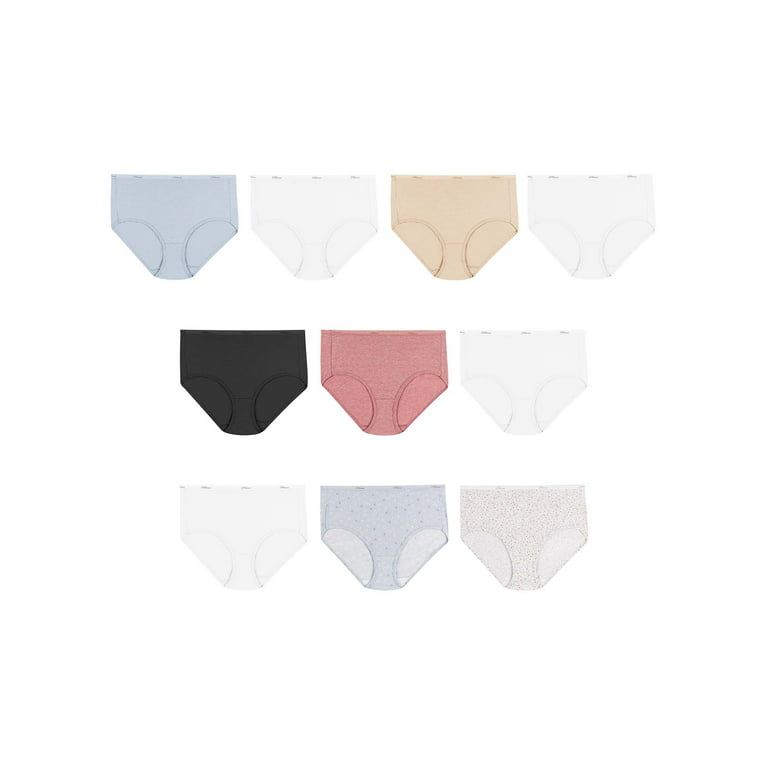 Hanes Women's Cotton Brief Underwear, Super Value 20 Pack