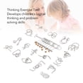 thumbnail image 4 of Interlock Puzzles Set, 18pcs Reusable Educational Metal Wire Puzzles  for Kids for Adults, 4 of 8