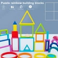 thumbnail image 2 of CNKOO Wooden Rainbow Stacker Nesting Puzzle Blocks Stacking Game Building Creative Color Shape Matching Jigsaw Learning Toy Set Board Early Development Gift for Kids Boy Girl, 2 of 7