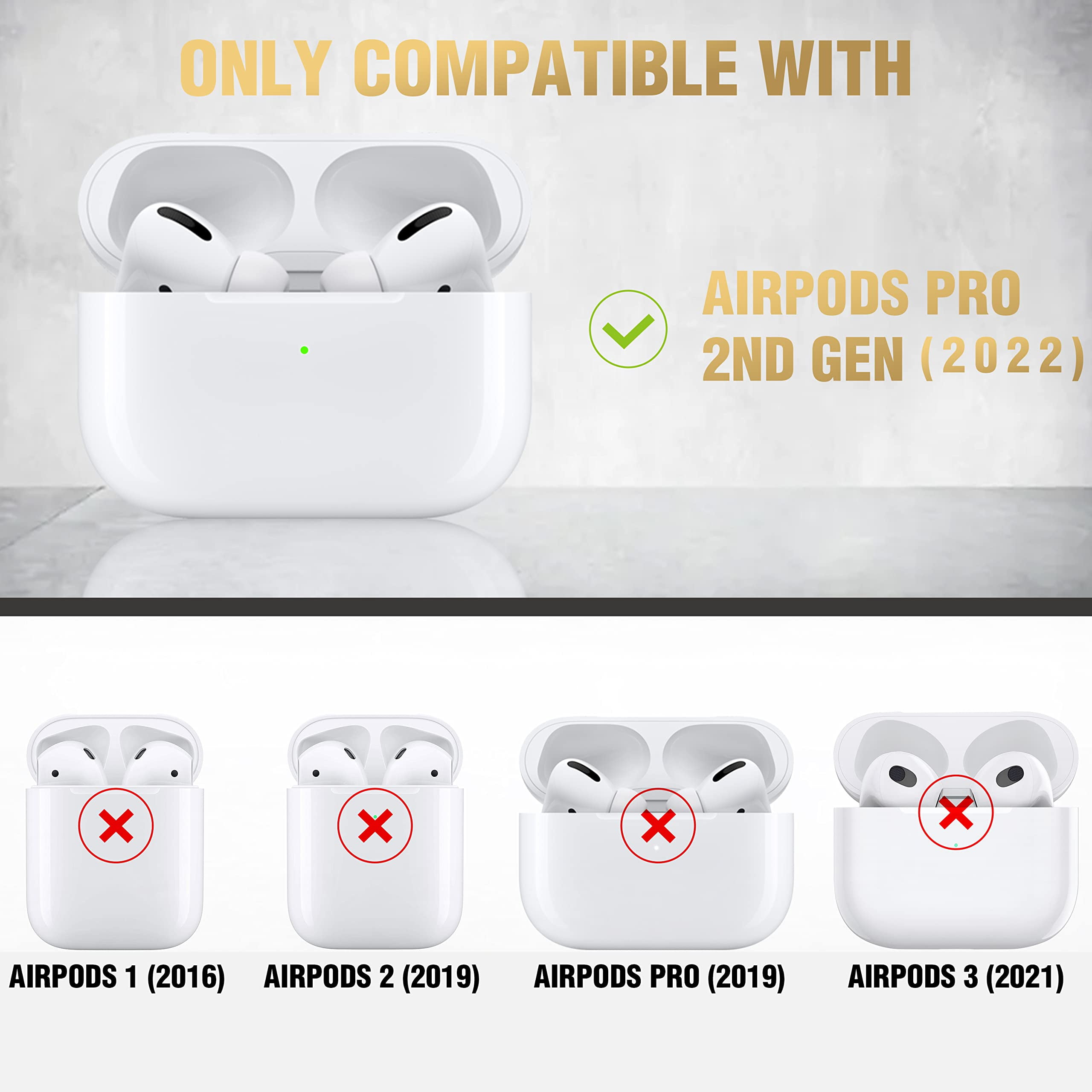 Valkit for AirPods Pro Case Cover for Men with Lock, Military Armor Series Full-Body Airpod Pro Case with Keychain Cool Air Pod Pro Shockproof